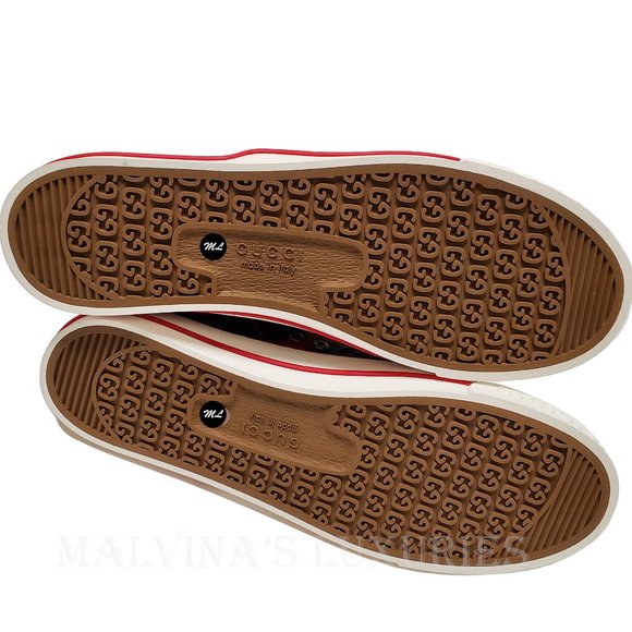 GUCCI MENS SNEAKERS TENNIS 1977 GG SUPREME CANVAS SHOES sz 10 10.5 US - Picture 12 of 16